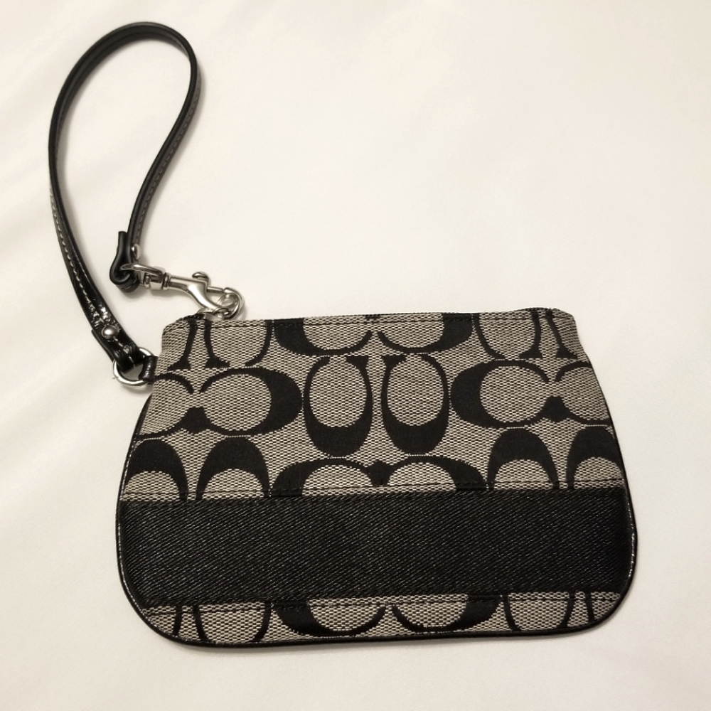 Coach Black and Grey Wristlet